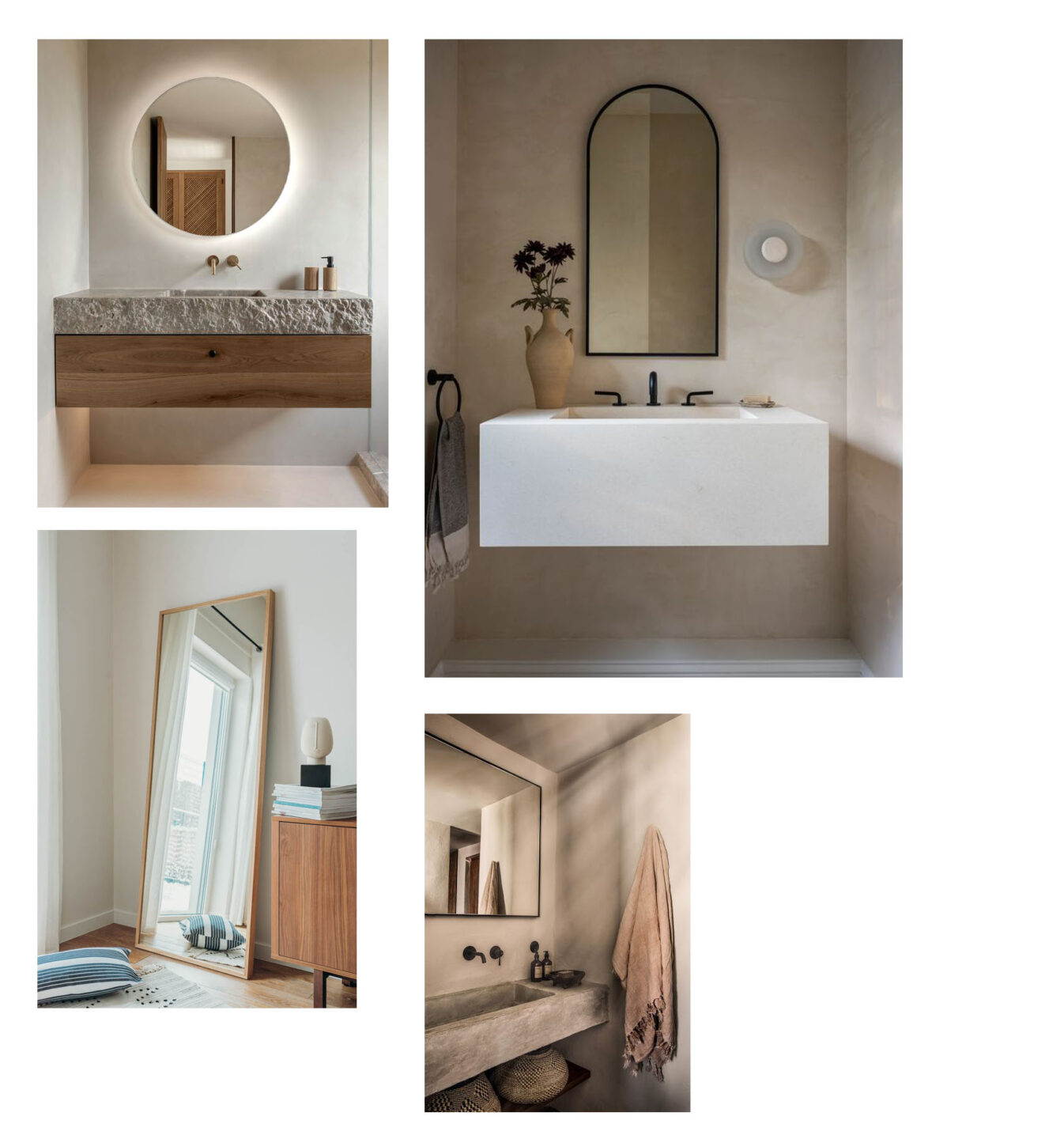 łazienka i przedpokój wabi-sabi