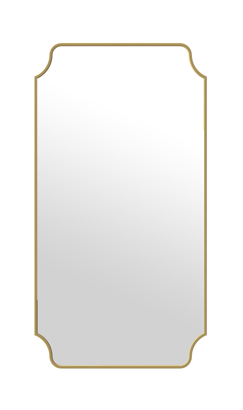 Lustro łazienkowe Lady Capitale w złotej ramie Dark Gold